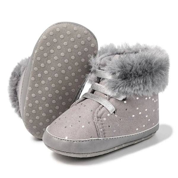 Vauvan talvibootsit, vauvojen tyttöjen ja poikien lumikengät, liukumattomat kylmään säähän grey 12cm