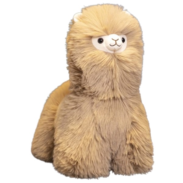 Alpaca Plussjeleketøy Myk Lama Stoffdyr Plushie Stuffet Lama Alpaca Plussj brown 32cm