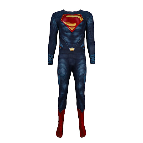 Voksen Superman Kostume, Superman Muskelbryst Jumpsuit med Kappe 140