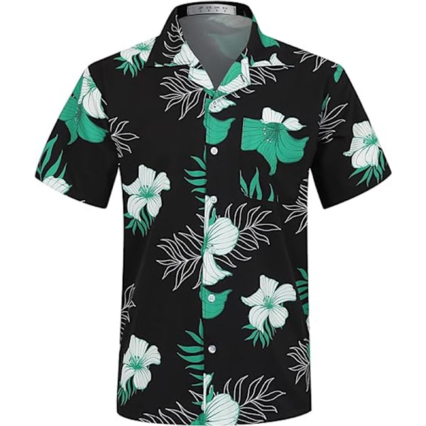 Miesten Havaijilaiset Paidat Lyhythihainen Napitettava Rentopaita Painettu Rantopaita Color 4 XL