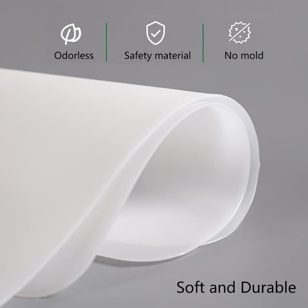 Gulvavløpsmatte i silikon, luktdempende, med silikagel-avløpsplugger white 12*12cm