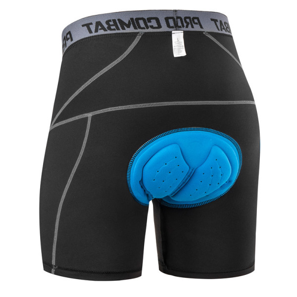 Sykkelshorts for menn med 3D-pute, MTB-sykkelundertøy, pustende Black-Grey L