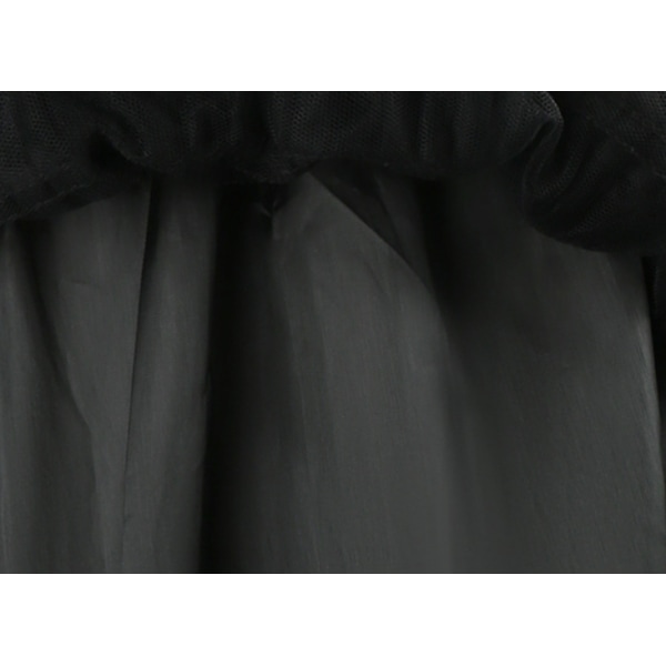 Barn Mörk Häxa Svart Spetsklänning Prinsessa Cosplay Kostym 140cm