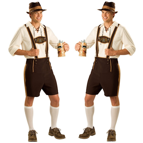 Herre-kostyme for Oktoberfest i bayersk stil M