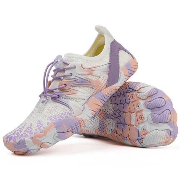 Unisex Vandresko til Mænd og Kvinder - Atletiske Vandsportsko, Barefodssko, Aqua Sko, Svømmesko, Strand Sko Pink Purple 36