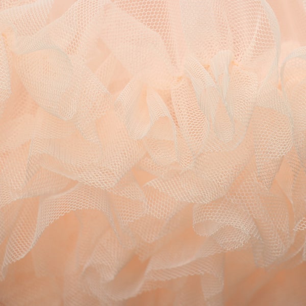 Dam Tutuskjort i Chiffon med Elastisk Midja - Prinsessa Ballet Dans Multi-Lager White+Pink