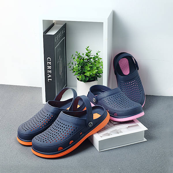 Hageklogger for kvinner og menn - Strandtøfler Unisex Komfortable Slip-on Sandaler dark blue 41