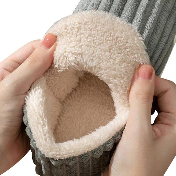 Halkskyddade plyschtofflor för hemmet, unisex molntofflor för kvinnor och män grey 40-41