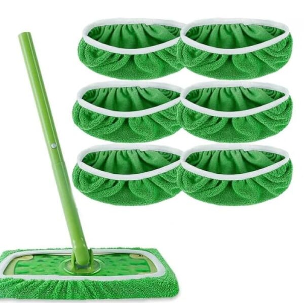 Swiffer Sweeper Mop erstatningskluter, kluter for Swiffer gulvmopp, gjenbrukbar overtrekk 6st