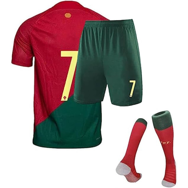 Fotbollströja nr 7, fotbollströja, barn ungdomströja strumpor fotbollströja kit set 28