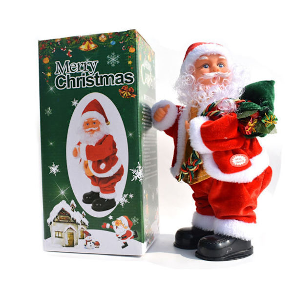 Twerking Tomte, Dansande Elektrisk Julplyschdocka Backpack style