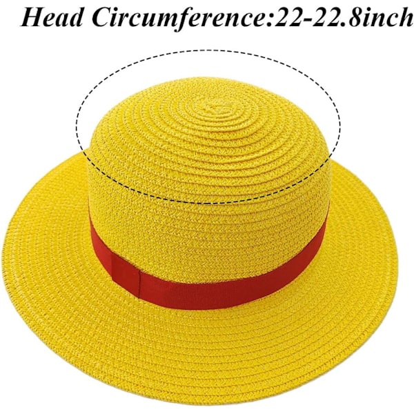 Halmhatt Madeline Hat Cospaly Monkey D Lufy Performance Props Gula Halmhattar Adults Diameter 31cm
