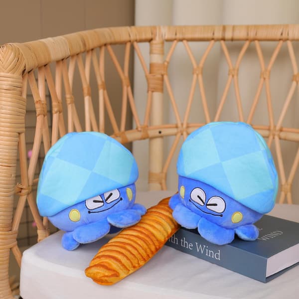 Plushblekksprut, blå