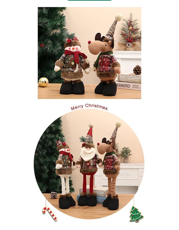 Jul Plyschdockset Utdragbara Ben Tomte Ren Snögubbe style2