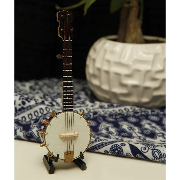 Legetøjs Banjo, Udsøgt Håndværk Smuk Miniature Banjo Model 10CM