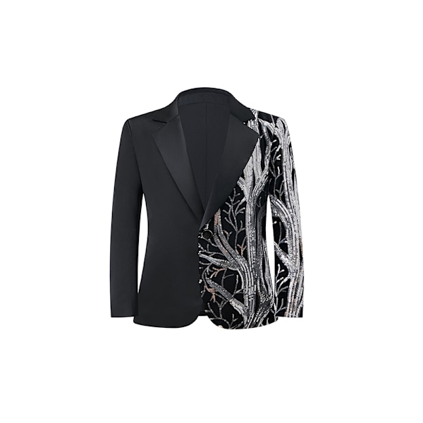 Pojkars Slim Fit Kostymjacka, Smokingjacka, Formell silver 14