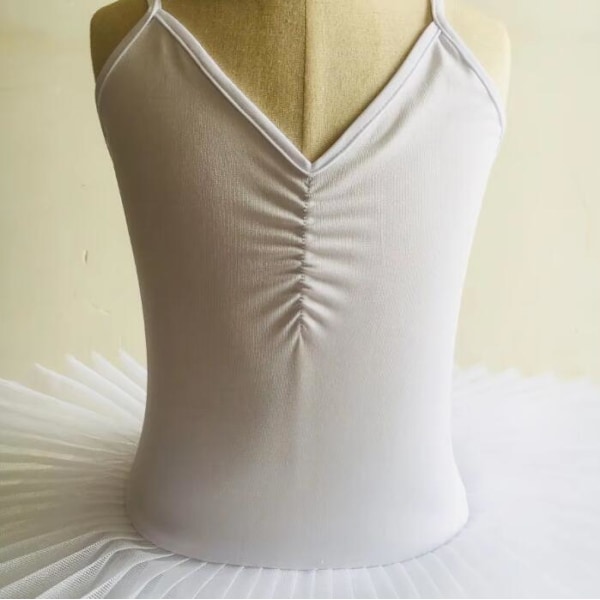 Ballerinadräkt, Barnbalettkostym Kvinnor Balett Danskläder white M