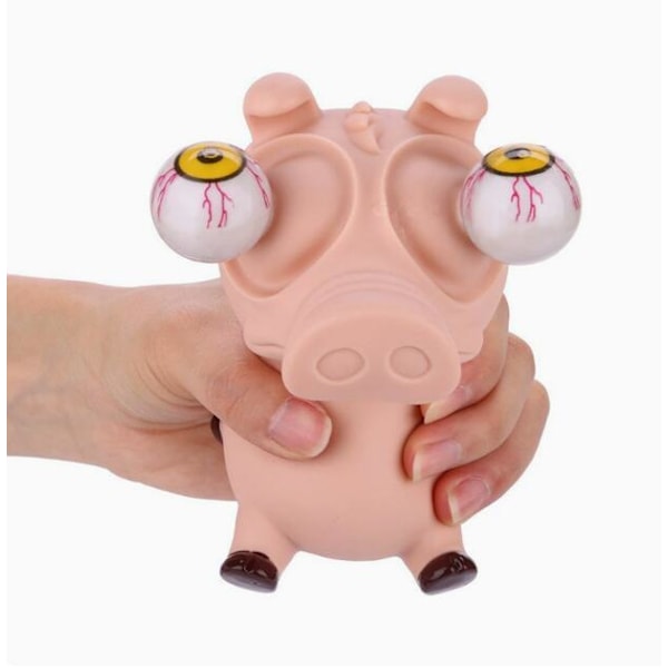Flippy Frog Squishy Ögon-Poppande, Klämma Fidget Leksak Stressavlastning Beige pig