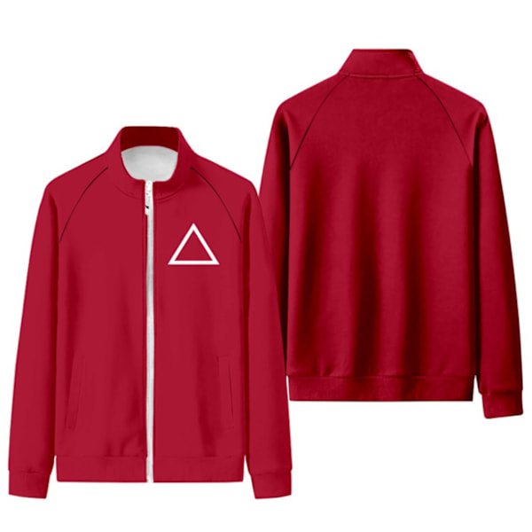 Squid Game 2-spelare Cosplay Kostym Träningsoverall Triangle top XS