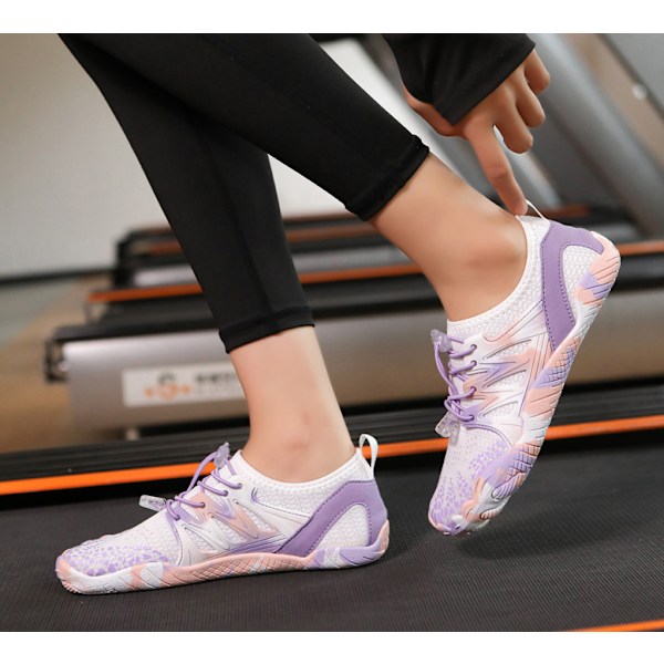 Unisex Vandresko til Mænd og Kvinder - Atletiske Vandsportsko, Barefodssko, Aqua Sko, Svømmesko, Strand Sko Pink Purple 41