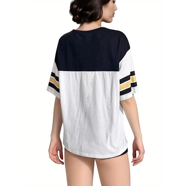 Dam American 28 Fotboll Oversize T-Shirt Topp black M