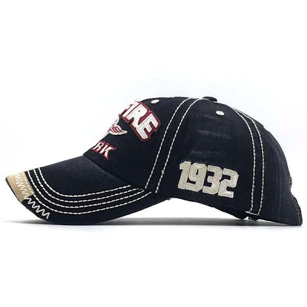 Basebollkepsar för män och kvinnor Streetwear Snapback Broderi Casual Hip Hop Cap Navy Blue