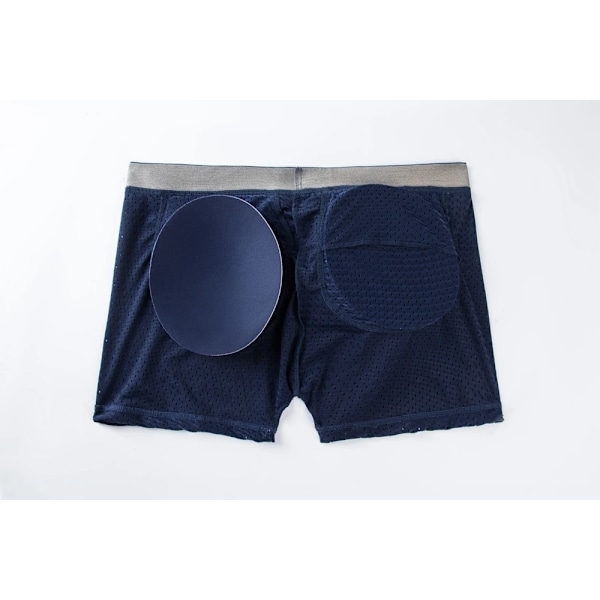 Herrunderkläder Boxershorts Mesh Herrunderkläder med vadderade höftkuddar Dark Blue L