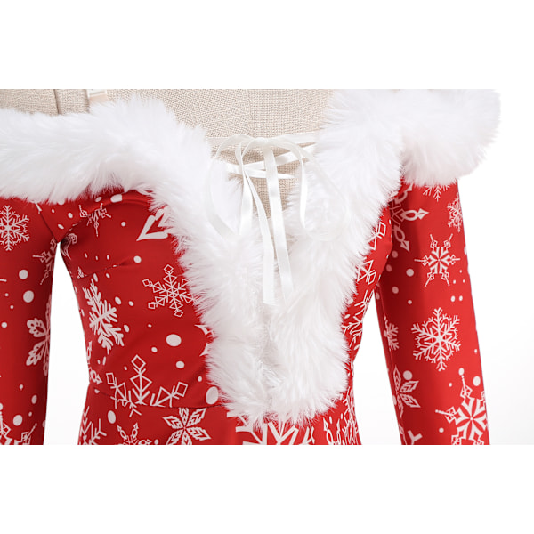Kvinne Mote V-Hals Avslappet Passform Jul Cosplay Kostyme Trykt Kjole M