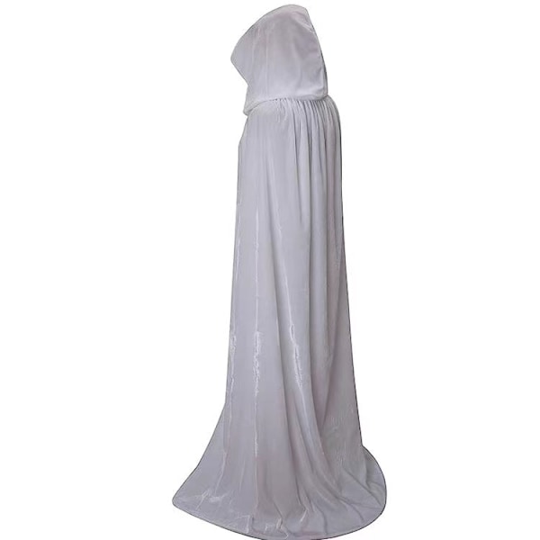 Unisex hettekappe, Halloween-kappe for cosplay white 140cm without hat