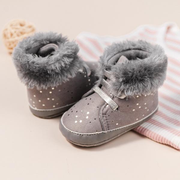 Vauvan talvibootsit, vauvojen tyttöjen ja poikien lumikengät, liukumattomat kylmään säähän grey 13cm