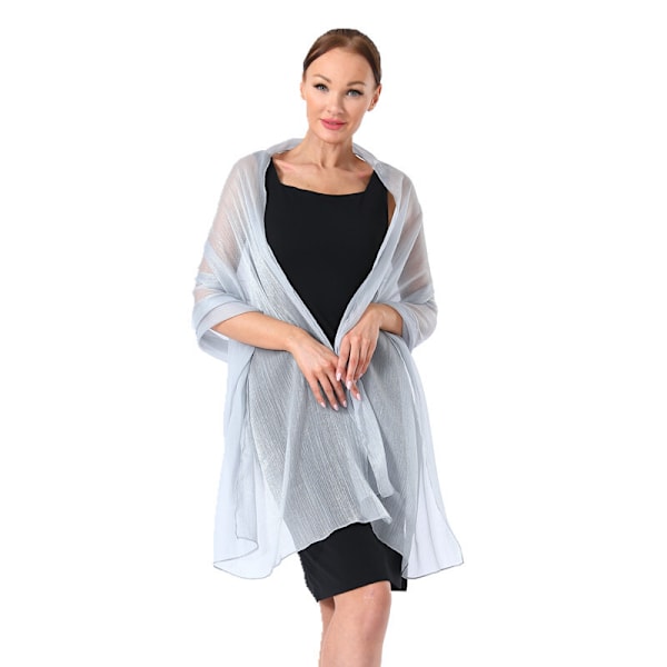 Chiffon Elegant Stole Sjal til Kjole i Forskellige Farver grey