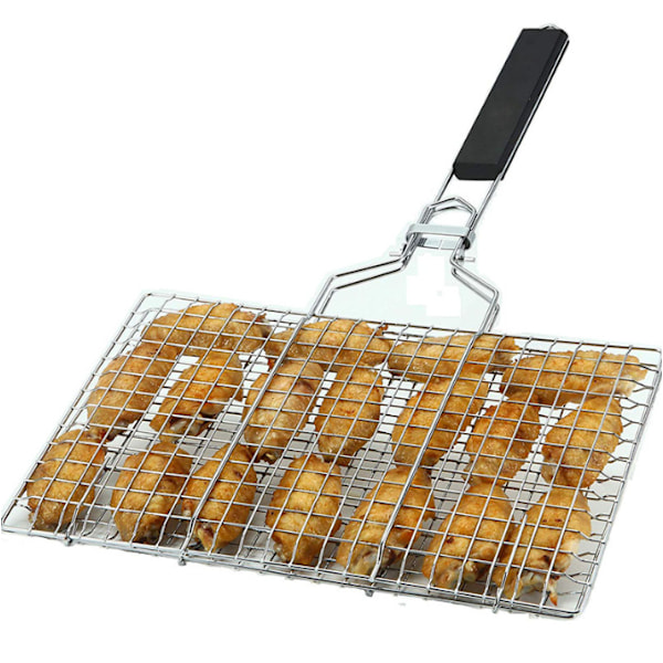 Grillkorg, Stor Fällbar Grillkorg, Grillkorg i Rostfritt Stål