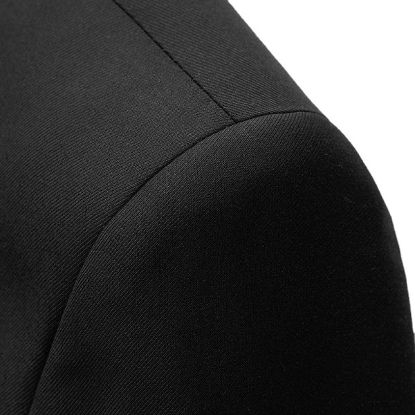 Herrkostymer Regular Fit Herr En Knapp Blazer Byxor Kostym för Herr Bröllop Business Formell Kostym Black L