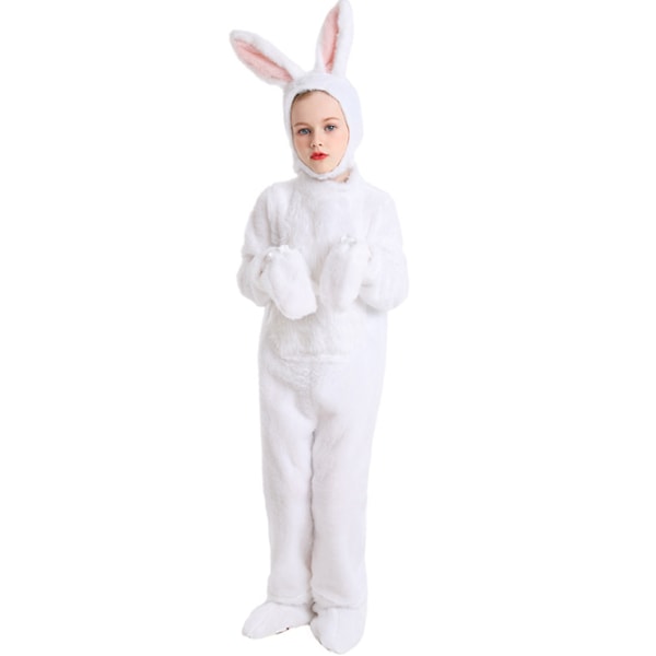Lasten Bunny Onesie - Kanin Pyjamat Tytöille, Piirretty Yksikokoinen Halloween Cosplay Puku 150