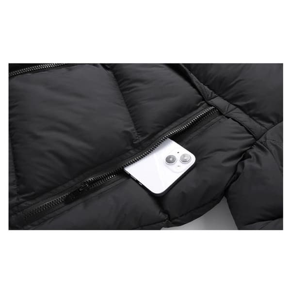 Mænds Snap Front Pufferjakke black L