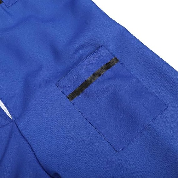 Herkostym för vuxna män, astronaut, rymdfarare, pilot, jumpsuit, festklädsel blue 150