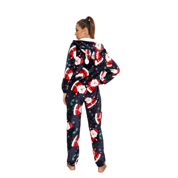 Christmas Onesies för kvinnor Jumpsuit One-Piece Pyjamas Blue XL