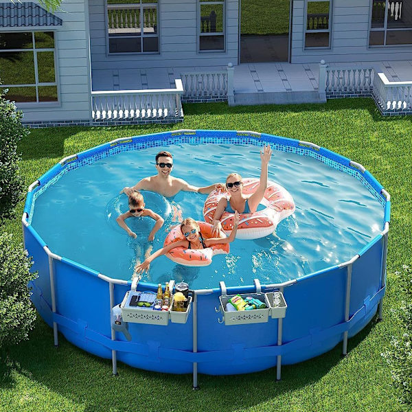 Förvaringskorg vid poolen, pooltillbehör