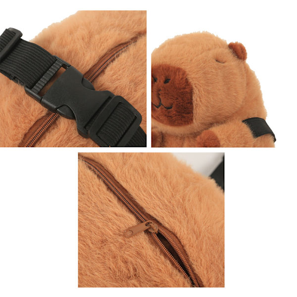 Kapybara-piirretty auton pehmolelujen kudoksilåda auton käsinojan kudoksilåda Brown