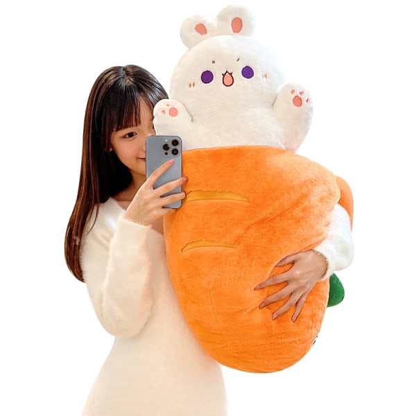 Plushleketøy med katt som gjemmer seg i gulrot, hund i store bein, Ferie dyr plushie rabbit