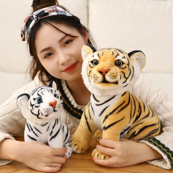 Plush Tiger Leksak Fylld Djur Plysch Katt white 20cm