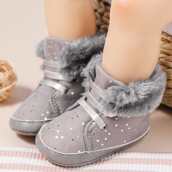 Vauvan talvibootsit, vauvojen tyttöjen ja poikien lumikengät, liukumattomat kylmään säähän grey 13cm