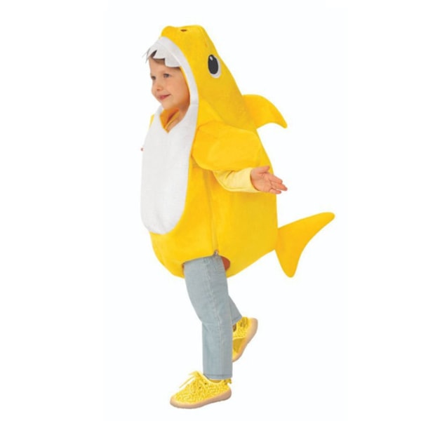 Barn Unisex Toddler Haj Cosplay Kostym Karneval Fest För Barn Kostymer Yellow 90cm