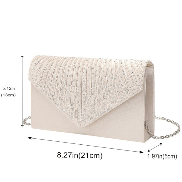 Punge og Håndtasker Konvolut Aften Clutch Crossbody Tasker beige