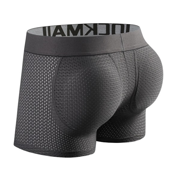 Mænds Underbukser Boxer Mesh Mænds Polstrede Underbukser med Hoftepads Grey L