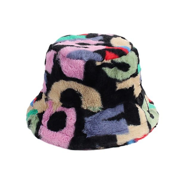 Fuzzy Bucket Hat til Kvinder, Pelsagtig Pels Bucket Hat color6