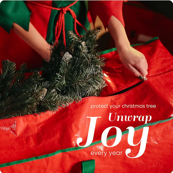 Oppbevaringspose for juletre, Lagrer kunstig juletre, Vanntett materiale 65*15*30inch;48*15