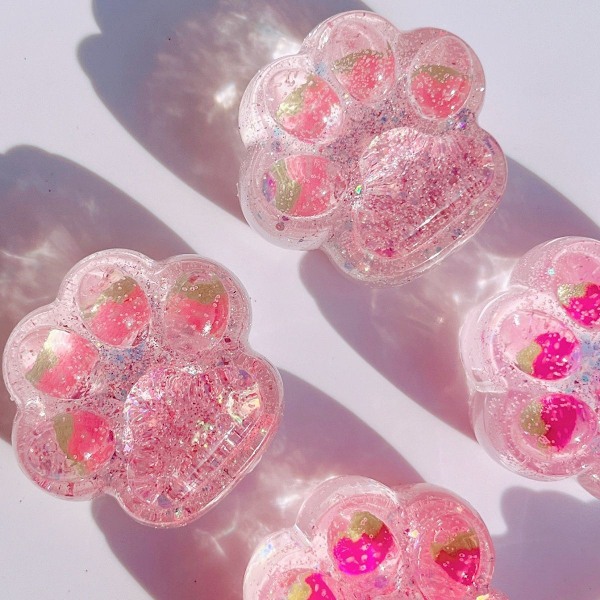 Sød gelékatspote Pinch Music Fidget Legetøj pink