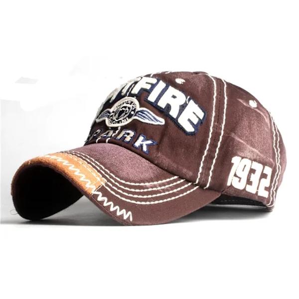 Baseball-lippikset miehille ja naisille, Streetwear Snapback -kirjonta, rento hip hop -lippis Brown