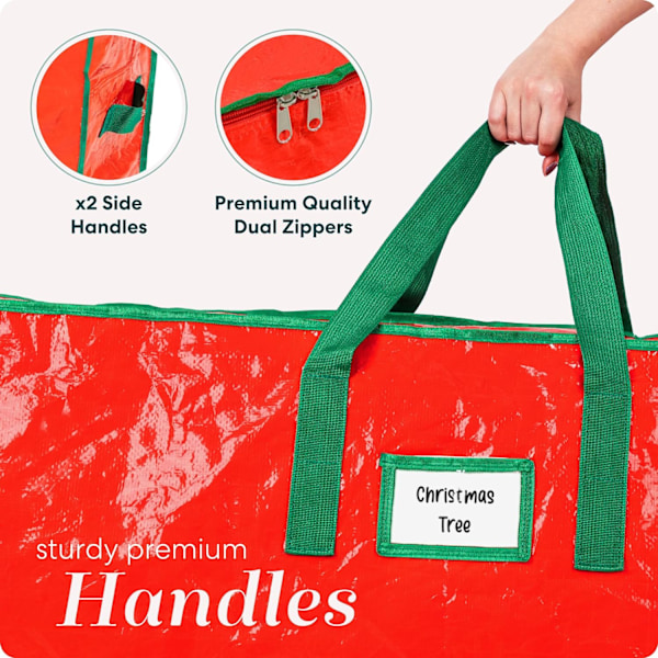 Förvaringsväska för julgran, Förvarar Konstgjord Julgran, Vattentätt Material 65*15*30inch;48*15